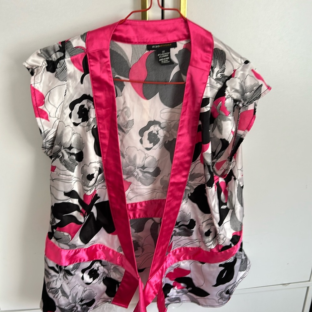 Bcbg silky wrap shirt